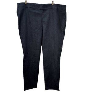 NYDJ Ankle Jeans Plus Size 22W Blue Stretch Dark Denim Lift Tuck Pull on